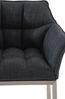 Barhocker GIBEL - Stoff Dunkelgrau 64x48x110 cm Silber | Barstuhl Mit Lehne Tresenhocker Tresenstuhl Kneipenhocker Kneipenstuhl Bild 2