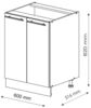 Midischrank Fame-Line Anthrazit 60 x 82 cm ohne Arbeitsplatte Vicco Bild 2