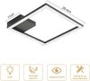 ZMH LED-Deckenleuchte, 12 W, warmweiße Kristalllampe, 3000 K Licht, schwarz, moderne quadratische Metalllampe für Wohnzimmer, Schlafzimmer, Flur, Küche Bild 4
