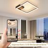 ZMH LED-Deckenleuchte, 12 W, warmweiße Kristalllampe, 3000 K Licht, schwarz, moderne quadratische Metalllampe für Wohnzimmer, Schlafzimmer, Flur, Küche Bild 2