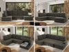 Ecksofa, Wohnzimmer U Couch, Polstersofa mit Bettkasten - MADRITO U - Dunkelgrau Velorus - Links Bild 2