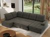 Ecksofa, Wohnzimmer U Couch, Polstersofa mit Bettkasten - MADRITO U - Dunkelgrau Velorus - Links Bild 3