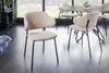Moderner Stuhl MODA grau greige Bouclé Metallbeine Bild 3