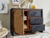 Sideboard 104x80cm 'Montreux' Akazie & Metall schwarz Bild 2