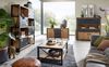 Sideboard 104x80cm 'Montreux' Akazie & Metall schwarz Bild 5