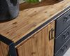 Sideboard 104x80cm 'Montreux' Akazie & Metall schwarz Bild 4