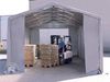 Zelthalle 4x8 m Lagerzelt Industriezelt 3m Seitenhöhe PVC Plane 850 N mit Oberlicht grau 100% wasserdicht mit Reißverschlusstor Bild 3
