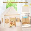 Spielhaus Kinder Indoor Kinderzelt mit Sternlichter & Gepolsterte Matte Beige + Braun Bild 3