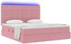 vidaXL LED-Speicherbett mit Matratze Rosa 180 x 200 cm Samt 3372686 Bild 3