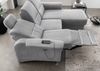 Ecksofa >Ludwigshafen< Motor-funktion, Kopfstütze, Stauraum, silber - 231x113x165 (BxHxT) Bild 2