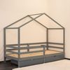 HOME DELUXE Kinderbett mit Schubladen WOLKENLAND – 90 x 200 cm Grau Bild 2