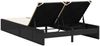 vidaXL Doppel-Sonnenliege mit Kissen Schwarz Poly Rattan 368628 Bild 5