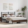 vidaXL Bettgestell ohne Matratze Braun Eiche 140x190 cm Holzwerkstoff 4106998 Bild 4