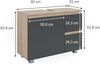 Waschbeckenunterschrank J-Shape Anthrazit 80 x 60.8 cm Vicco Bild 3