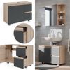 Waschbeckenunterschrank J-Shape Anthrazit 80 x 60.8 cm Vicco Bild 2