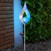 LED Solar-Steckleuchte, silber-blau, Flammen-Optik, H 90 cm Bild 5