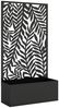 MC Star Blumenkasten Blumenkasten mit Sichtschutz Pflanzkasten (mit Rankgitter tropischen Blattmotiven 61 x 23 x 113 cm Schwarz) Bild 4