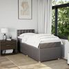 vidaXL Boxspringbett mit Matratze Taupe 90x200 cm Stoff 3289657 Bild 4