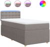 vidaXL Boxspringbett mit Matratze Taupe 90x200 cm Stoff 3289657 Bild 2