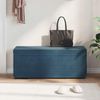 vidaXL Hocker Blau 101 x 41 x 40 cm Samt und Engineering Holz 876794 Bild 3