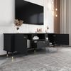 Merax Lowboard mit Soft-Close-Funktion, Hochglanz Fernsehschrank Sideboard (1 St), TV-Schrank mit 2 Türen, Schublade & offenen Fächern, 170 x 36 x 54 cm Bild 2