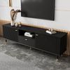 Merax Lowboard mit Soft-Close-Funktion, Hochglanz Fernsehschrank Sideboard (1 St), TV-Schrank mit 2 Türen, Schublade & offenen Fächern, 170 x 36 x 54 cm Bild 3