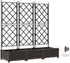 vidaXL Garten-Pflanzgefäß 3 pcs Braun 120 x 40 x 126 cm Kunststoff 42002829 Bild 2