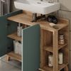 Waschbeckenunterschrank Karen Sonoma/Blau 80 x 65 cm mit 2 Türen Vicco Bild 4