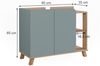 Waschbeckenunterschrank Karen Sonoma/Blau 80 x 65 cm mit 2 Türen Vicco Bild 2