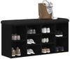 vidaXL Schuhbank Schwarz Eichen-Optik 102 x 32 x 50 cm Holzwerkstoff 862988 Bild 3