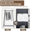 Clanmacy Kleiderstange 2 St Garderobenstange Garderobe Halter Kleiderständer Wand Wandmontage (Wandgarderoben, Garderobenstangen, 2 St, 2x Kleiderstange, 24 Haken, 16 Schrauben, 16 Kunststoffteile), Hohe Belastbarkeit bis 65kg,Einfache Installation, Hä... Bild 2