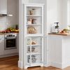 GarveeMore Kleiderschrank Hocher Eckschrank mit Türen und offenen Regalen Bild 2