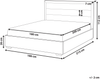 Bett mit Lattenrost Stoff ROUEN 180 x 200 cm Hellbeige Bild 2