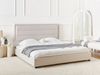 Bett mit Lattenrost Stoff ROUEN 180 x 200 cm Hellbeige Bild 3