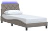 vidaXL Bettgestell mit LED ohne Matratze Taupe 80x200 cm Stoff 3310633 Bild 3
