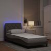 vidaXL Bettgestell mit LED ohne Matratze Taupe 80x200 cm Stoff 3310633 Bild 1