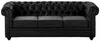 Vente-unique - Sofa 3-Sitzer und 2 Sessel - Kunstleder - Schwarz - CHESTERFIELD Bild 2
