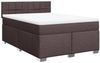 Boxspringbett mit Matratze, Stoff, Viereckige, grauer Fuß, Dunkelbraun, 140x200 cm, true Bild 3