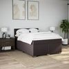 Boxspringbett mit Matratze, Stoff, Viereckige, grauer Fuß, Dunkelbraun, 140x200 cm, true Bild 4