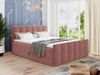 Boxspringbett Star Lux mit Fußteil, 2 Bettkästen und Matratzentopper - Doppelbett mit Topper, Bonell-Matratze, Polsterbett, Bett (Pink (Kronos 29), 140 x 200 cm) Bild 1
