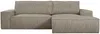 Vente-unique - AMELIA Sofa SamtStoff Schokoladenbraun - B 167 cm x H 85 cm x L 267 cm Bild 2
