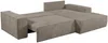 Vente-unique - AMELIA Sofa SamtStoff Schokoladenbraun - B 167 cm x H 85 cm x L 267 cm Bild 4