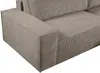 Vente-unique - AMELIA Sofa SamtStoff Schokoladenbraun - B 167 cm x H 85 cm x L 267 cm Bild 5
