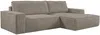 Vente-unique - AMELIA Sofa SamtStoff Schokoladenbraun - B 167 cm x H 85 cm x L 267 cm Bild 3
