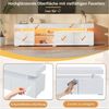Merax Lowboard Hochglanz TV Schrank mit LED Beleuchtung & App Steuerung (1 St), Wohnzimmerschrank mit 3 Türen, Glasregal & Stauraum, 180 x 35 x 45 cm Bild 4