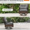 KOMFOTTEU Balkonset, (3-tlg), Terrassenmöbel Set, Schaukelstühle drehbar & Kaffeetisch Bild 3