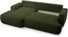 AX LIVING Ablia Sofa L Form mit Schlaffunktion Dunkelgrün 267 cm L Bild 4