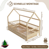 Crazy Pine 'Crazy Polly+' Hausbett mit Rausfallschutz, Holz natur, 100x200 cm, mit Schublade Bild 2