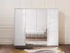 Vente-unique - INGINA Wardrobe and walk-in wardrobe Holz, Platte Weiß - B 65 cm x H 219 cm x L 255 cm Bild 3