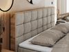 Boxspringbett mit Kopfteil und Topper, Polsterbett - ALBERO 1 - 120 x 200 cm - Beige Stoff - H3 Bild 4